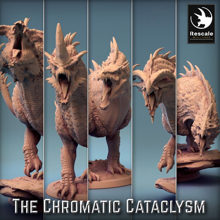 Collection Dragonspawn Chromatic Dragons Collection | Large | Rescale Miniatures | D&D DnD Pathfinder Miniature