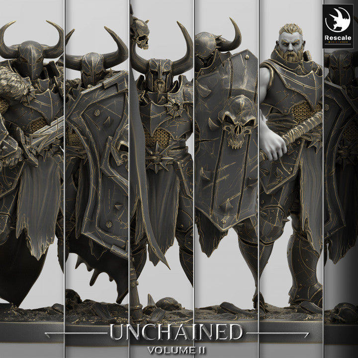 Collection Unchained Warrior Fighter Human Warrior | Medium | Rescale Miniatures | D&D DnD Pathfinder Miniature
