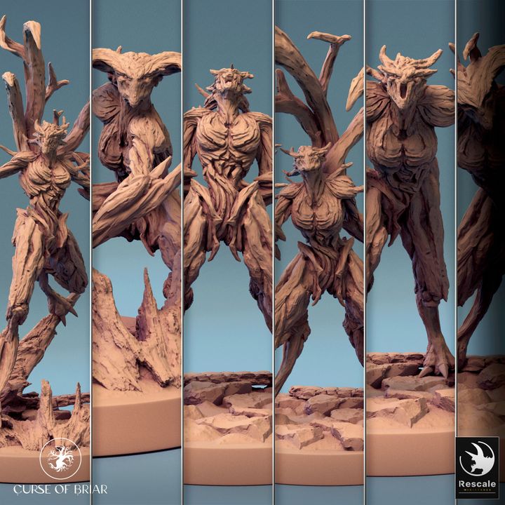 Collection Wood Fey Guardian Miniature | Large | Rescale Miniatures | D&D DnD Pathfinder Miniature