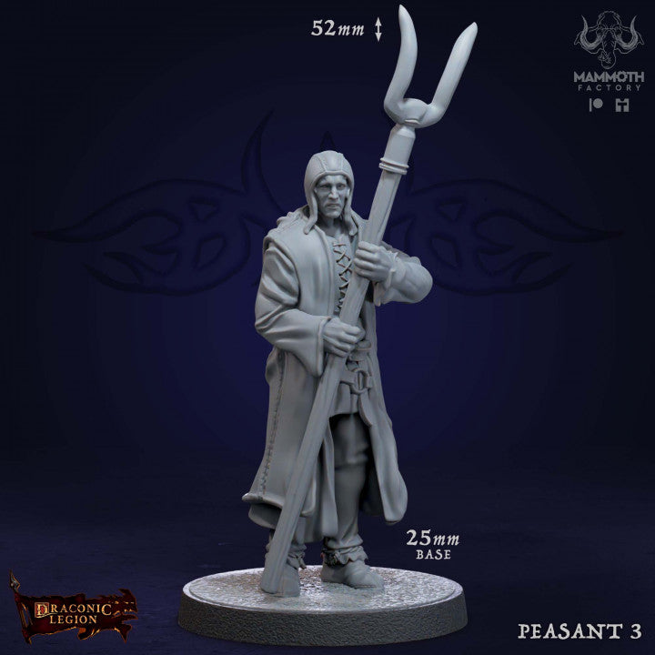 Peasant Mob Human Villager Cleaver | Medium | Mammoth Factory | D&D DnD Pathfinder Miniature