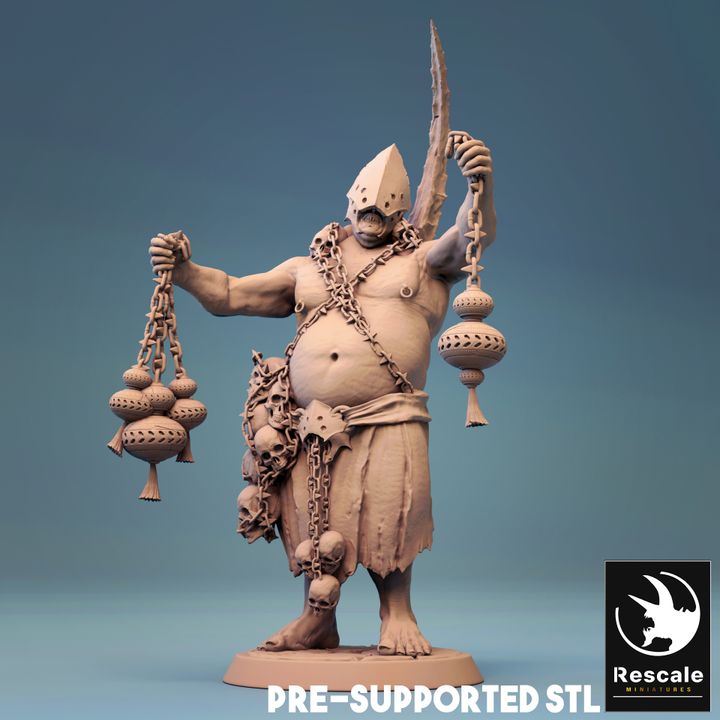 Pestilence Sons Fiend Commander | Medium | Rescale Miniatures | D&D DnD Pathfinder Miniature
