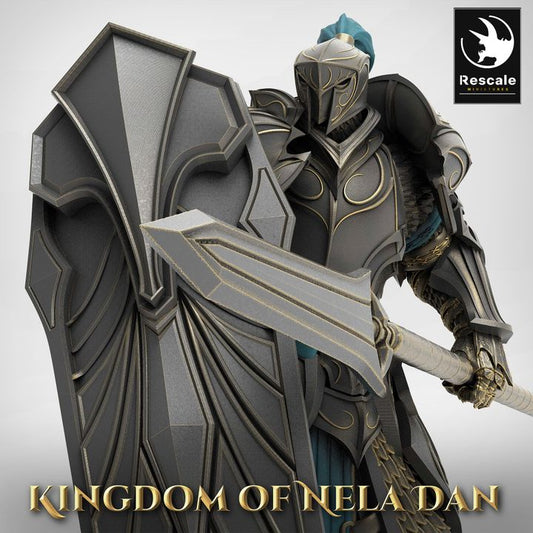 Elven Guard Spear Shield Fighter | Medium | Rescale Miniatures | D&D DnD Pathfinder Miniature