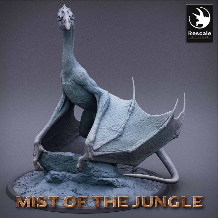 Collection Wyvern Rider Fighter Wyvern Miniature | Medium | Rescale Miniatures | D&D DnD Pathfinder Miniature