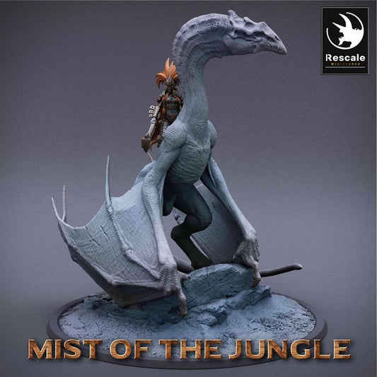 Collection Wyvern Rider Fighter Wyvern Miniature | Medium | Rescale Miniatures | D&D DnD Pathfinder Miniature
