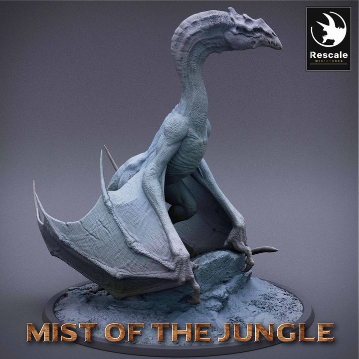 Collection Wyvern Rider Fighter Wyvern Miniature | Medium | Rescale Miniatures | D&D DnD Pathfinder Miniature