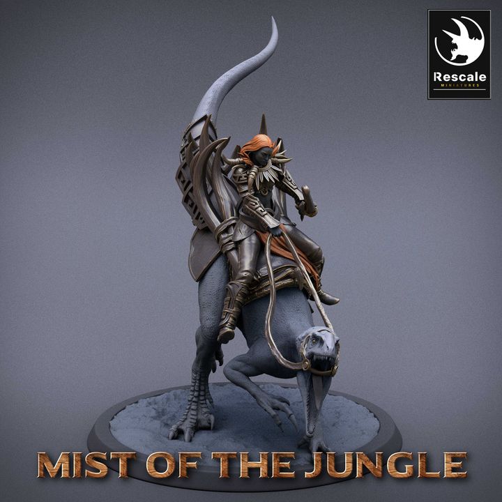Collection Raptor Mounts Warriors Beasts | Large | Rescale Miniatures | D&D DnD Pathfinder Miniature