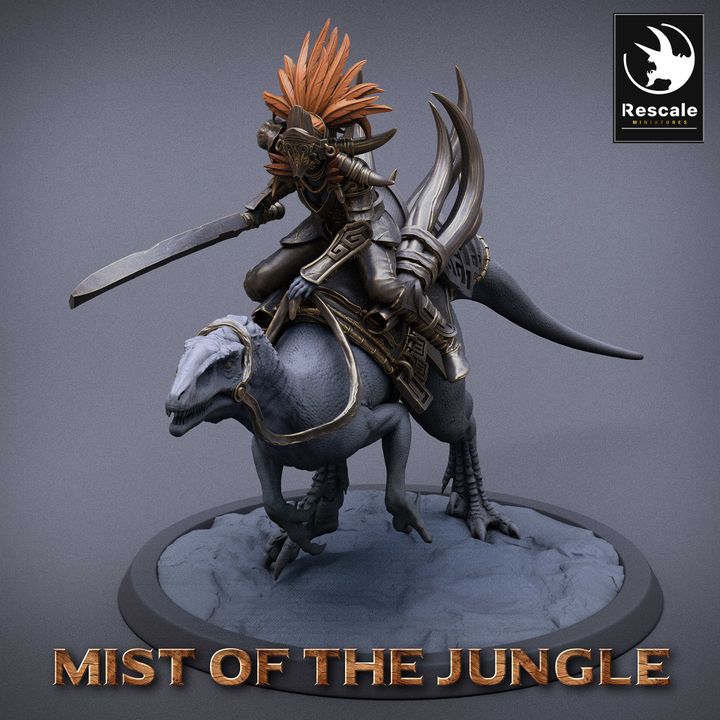 Collection Raptor Mounts Warriors Beasts | Large | Rescale Miniatures | D&D DnD Pathfinder Miniature