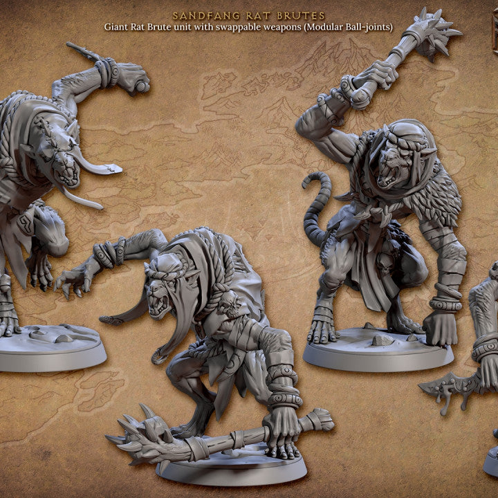 Rat Warrior Miniatures Modular | Large | Artisan Guild | D&D DnD Pathfinder Miniature