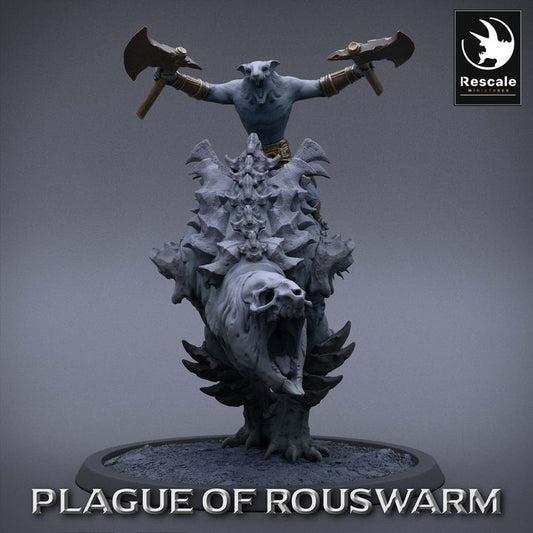 Rat Rider Barbarian - Mounted (50mm Base)