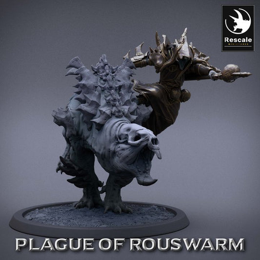 Rat Rider Run Priest - Mounted (50mm Base)