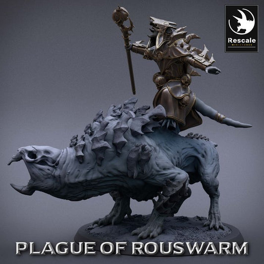 Rat Rider Stare Priest - Casting (50mm Base)