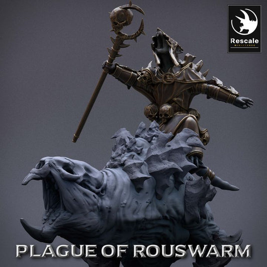Rat Rider Stare Priest - Casting (50mm Base)
