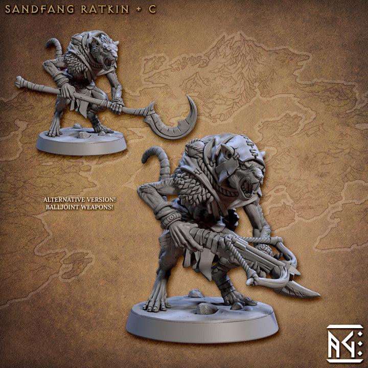 Sandfang Rogue Ratkin Venom | Medium | Artisan Guild | D&D DnD Pathfinder Miniature