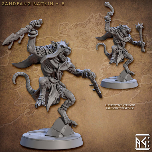 Sandfang Ratkin Rogue Miniature | Medium | Artisan Guild | D&D DnD Pathfinder Miniature