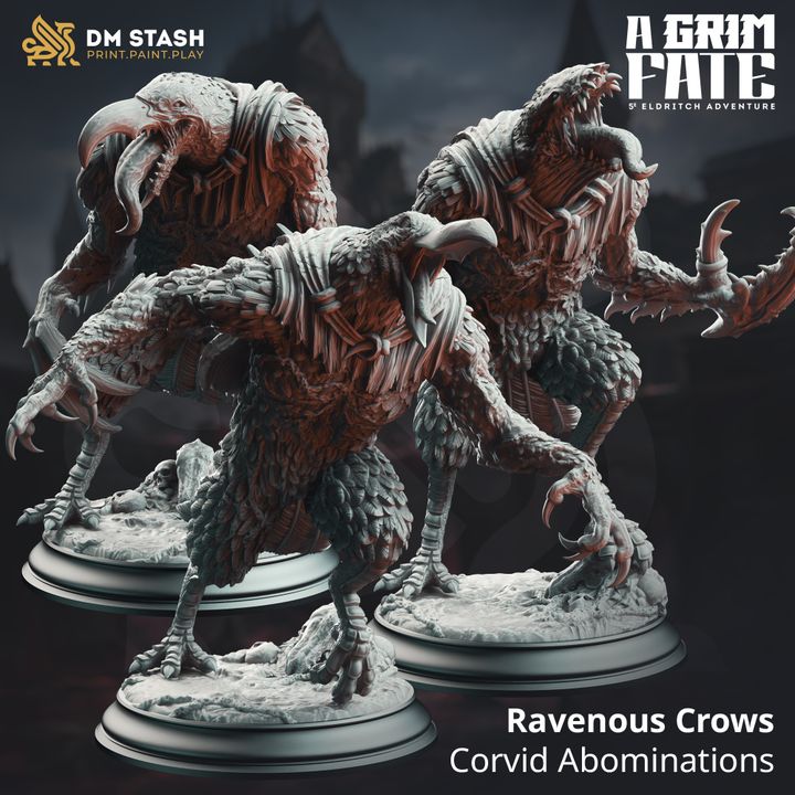Eldritch Ravenous Crow Aberration Monster | Medium | DM Stash | D&D DnD Pathfinder Miniature