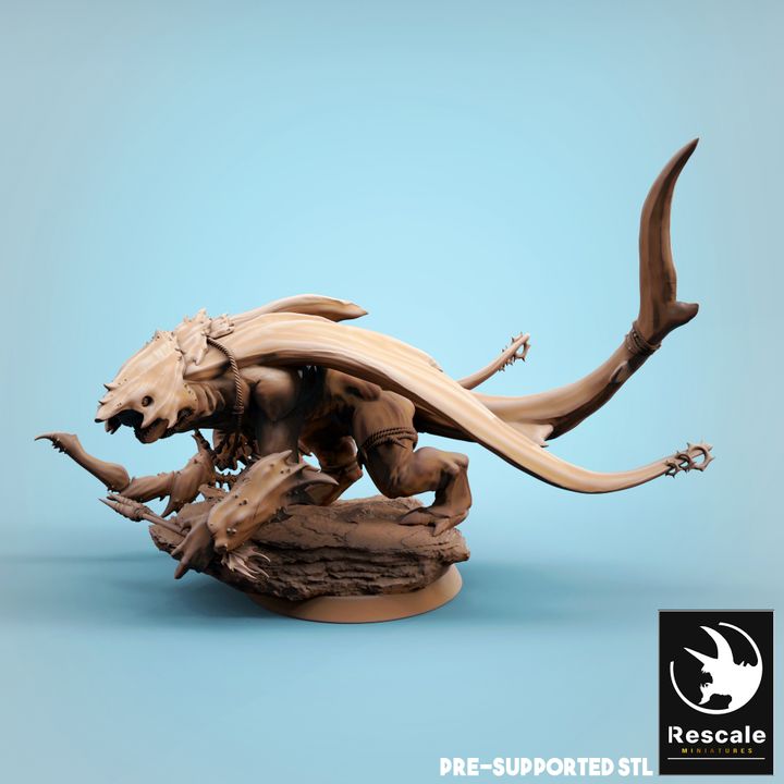 Ray-Men Tribal Aquatic Humanoid Miniature | Large | Rescale Miniatures | D&D DnD Pathfinder Miniature