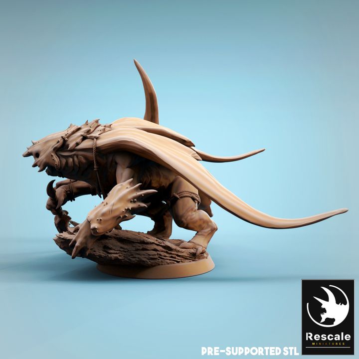 Ray-Men Tribal Aquatic Humanoid Miniature | Large | Rescale Miniatures | D&D DnD Pathfinder Miniature
