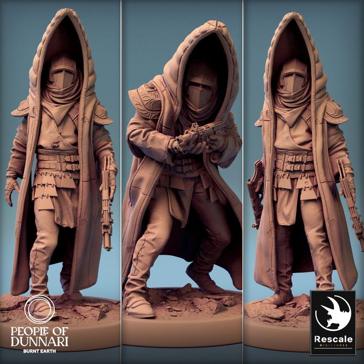 Collection Desert Rogue Warrior Miniature | Medium | Rescale Miniatures | D&D DnD Pathfinder Miniature