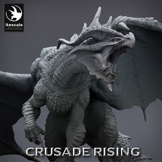 Legendary Chromatic Red Dragon - Roaring (100mm Base)