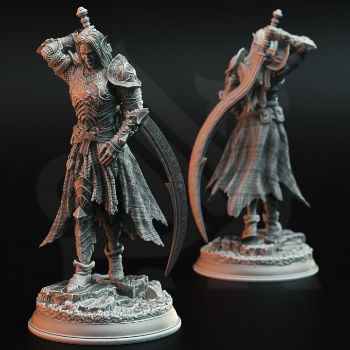 Drow Moon Paladin Elf Warrior Miniature | Medium | DM Stash | D&D DnD Pathfinder Miniature