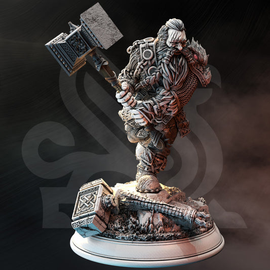 Elite Dwarf Barbarian - Striking (25mm Base)