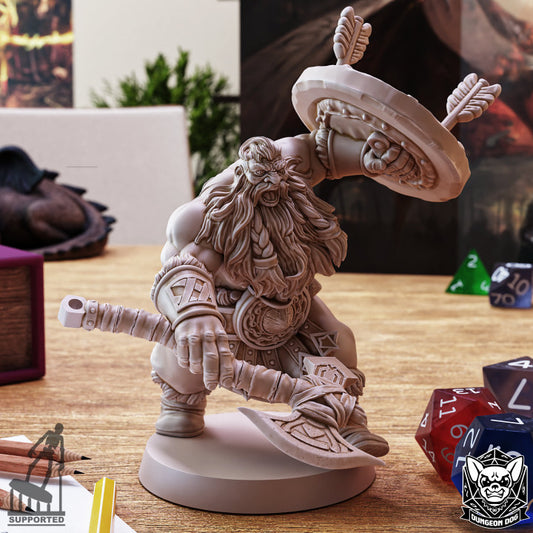 Dwarf Barbarian - Stalwart (25mm Base)