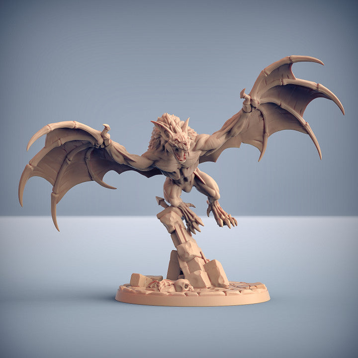 Bloodfiend Raider Bat Demon Fiend | Large | Artisan Guild | D&D DnD Pathfinder Miniature