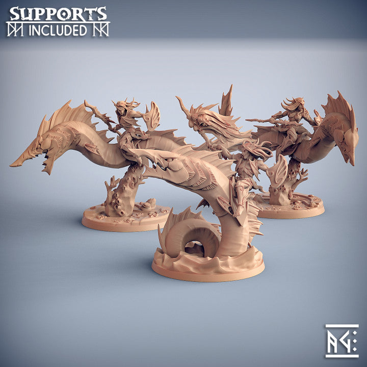 Triton Swordeel Riders Aquatic Warrior | Large | Artisan Guild | D&D DnD Pathfinder Miniature