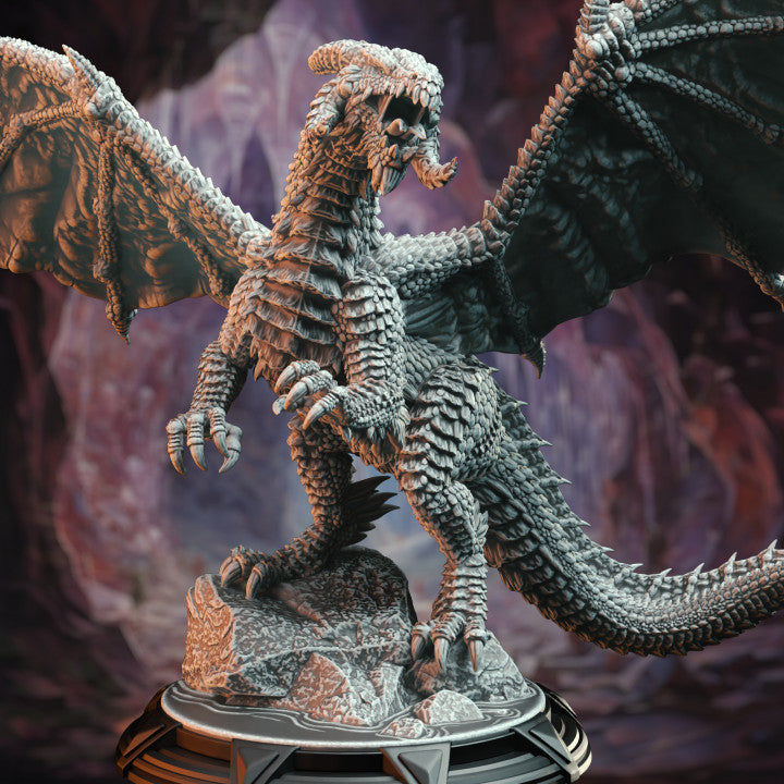 Dragon Tyran Rouge Ancien - Majestueux (Socle 100 mm)
