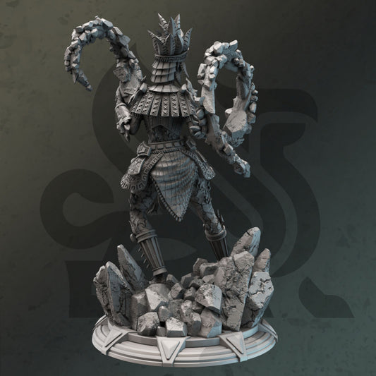 Earth Genasi Geomancer - Conjuring (25mm Base)