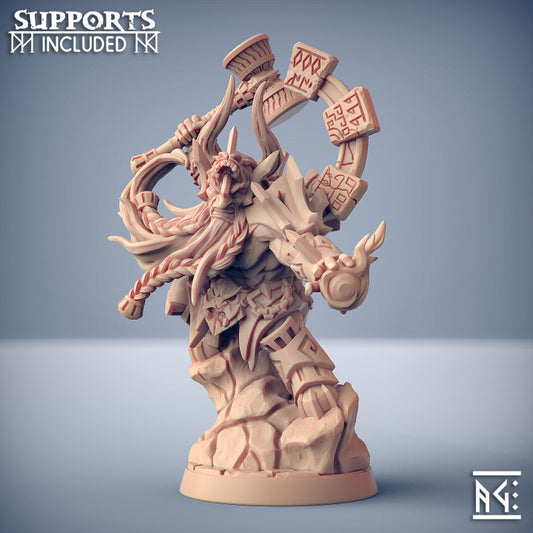 Runakk the Forgemaster - Arcanist (25mm Base)