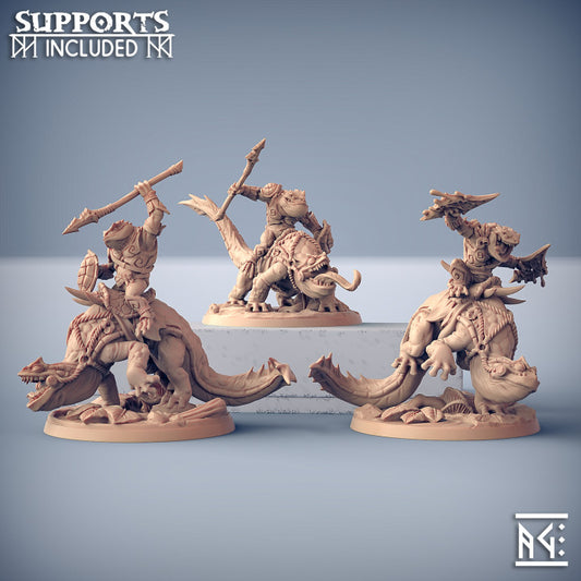 Salamander Rider Swamp Warrior Amphibious | Large | Artisan Guild | D&D DnD Pathfinder Miniature