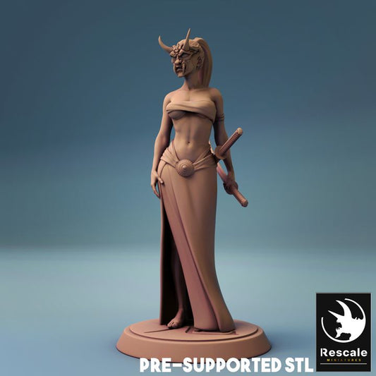 Samurai Oni Demon Warrior Miniature | Medium | Rescale Miniatures | D&D DnD Pathfinder Miniature