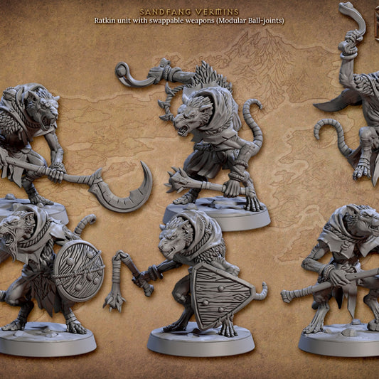 Ratkin Warrior Rogue Fighter | Medium | Artisan Guild | D&D DnD Pathfinder Miniature