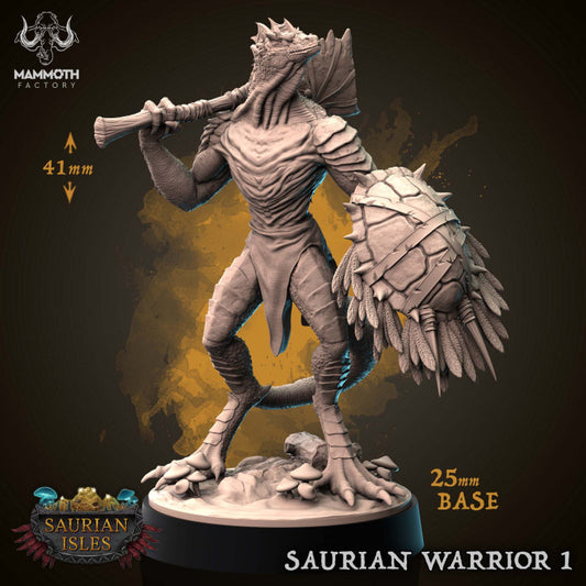 Saurian Warrior - Guard (25mm Base)