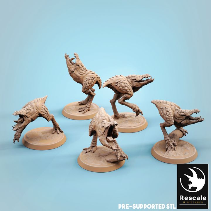 Reptilian Dinosaur Beast Monster | Medium | Rescale Miniatures | D&D DnD Pathfinder Miniature