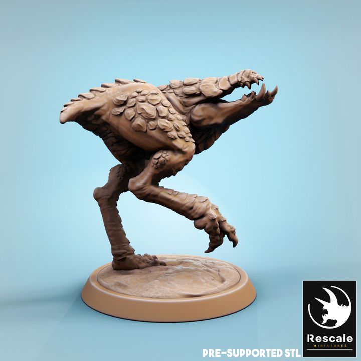 Reptilian Dinosaur Beast Monster | Medium | Rescale Miniatures | D&D DnD Pathfinder Miniature