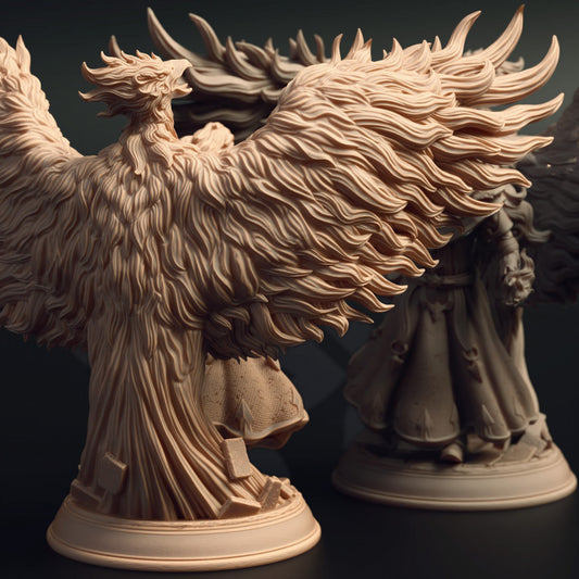 Fire Genasi Pyromancer - Casting (25mm Base)