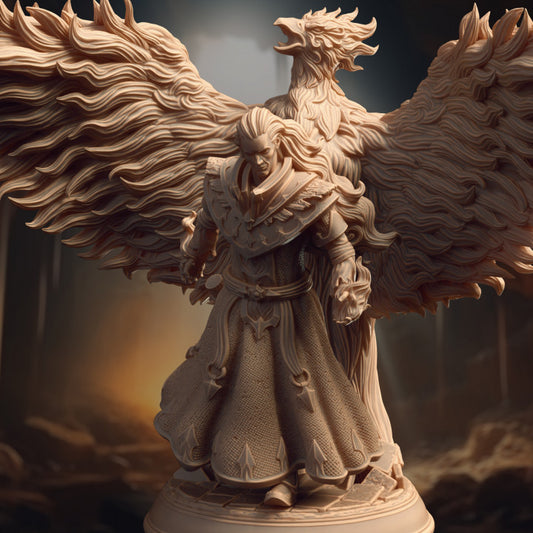 Fire Genasi Pyromancer - Casting (25mm Base)