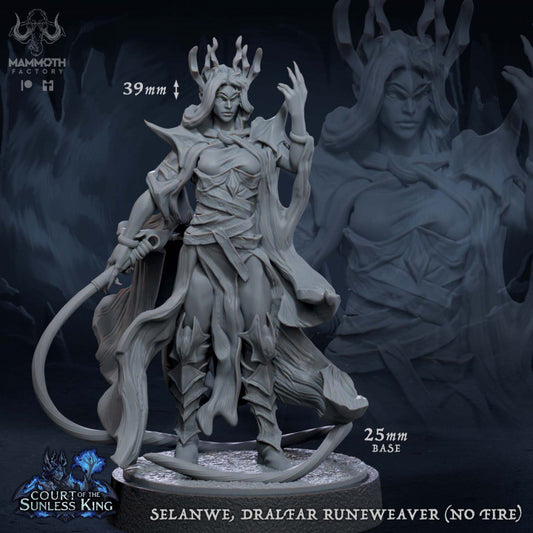 Selanwe, Dralfar Runeweaver - Casting (25mm Base)