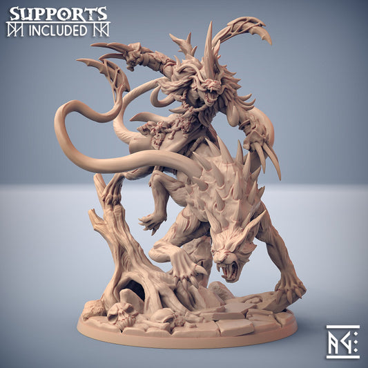 Shargat on Stalkerfiend - Mounted (75mm Base)