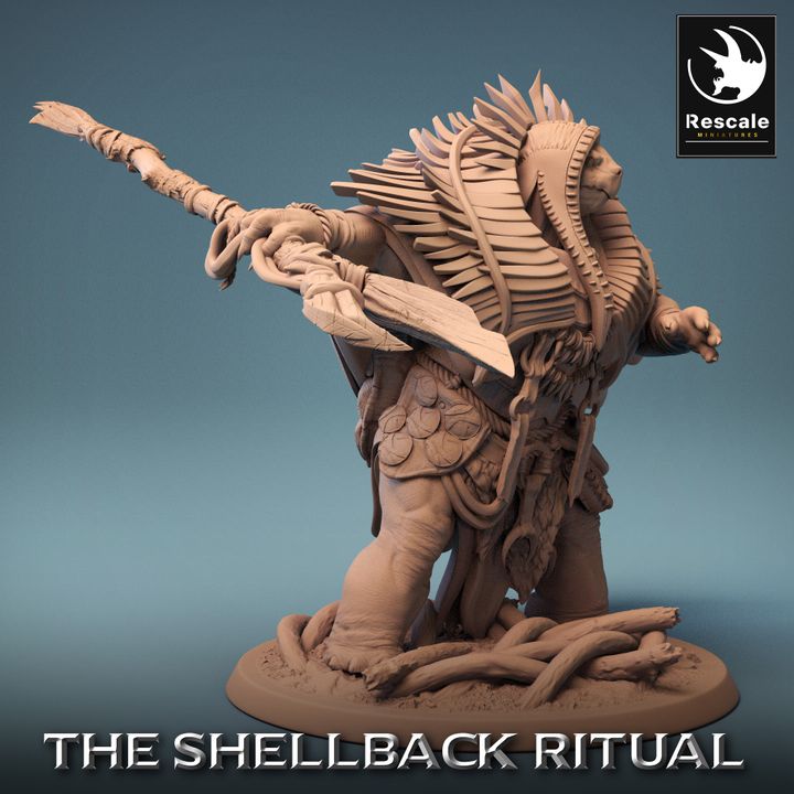 Tortle Shaman Wizard Ritual | Large | Rescale Miniatures | D&D DnD Pathfinder Miniature