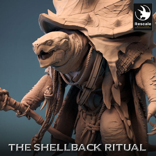 Tortle Druid Wizard Monster | Large | Rescale Miniatures | D&D DnD Pathfinder Miniature