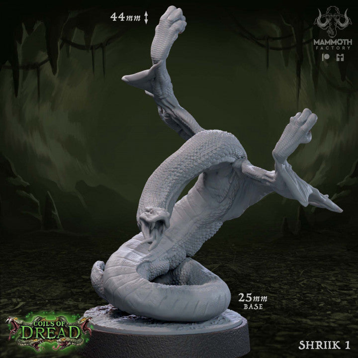 Serpentine Monstrosity Agility Shriiik | Medium | Mammoth Factory | D&D DnD Pathfinder Miniature