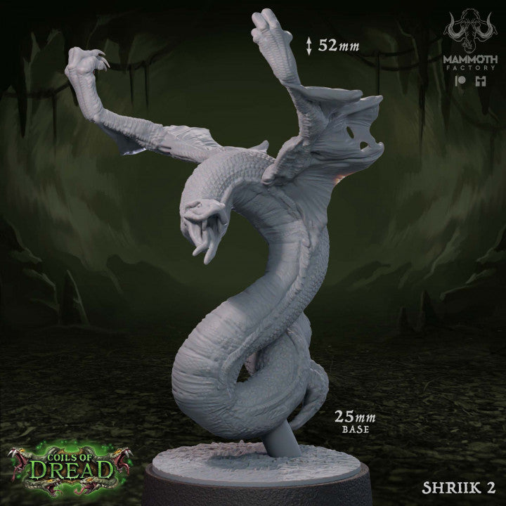 Serpentine Monstrosity Agility Shriiik | Medium | Mammoth Factory | D&D DnD Pathfinder Miniature
