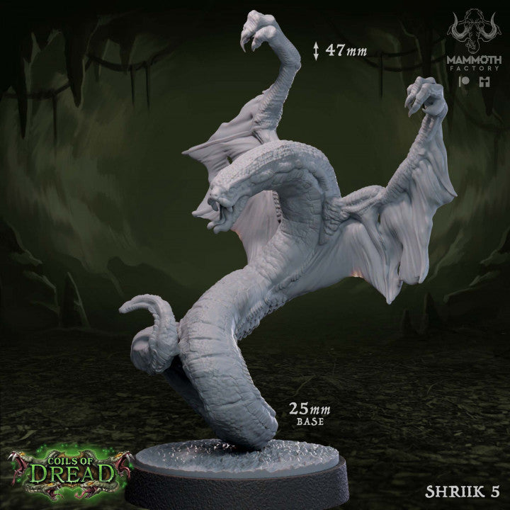 Serpentine Monstrosity Agility Shriiik | Medium | Mammoth Factory | D&D DnD Pathfinder Miniature