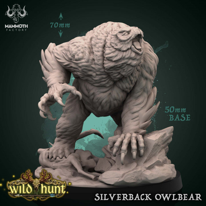 Collection Silverback Owlbear Standing Beast | Large | Mammoth Factory | D&D DnD Pathfinder Miniature