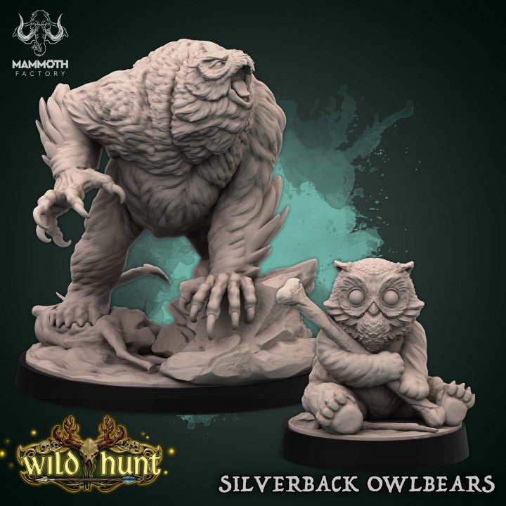 Collection Silverback Owlbear Standing Beast | Large | Mammoth Factory | D&D DnD Pathfinder Miniature