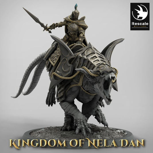 Elf Mounted Warrior Beast | Large | Rescale Miniatures | D&D DnD Pathfinder Miniature