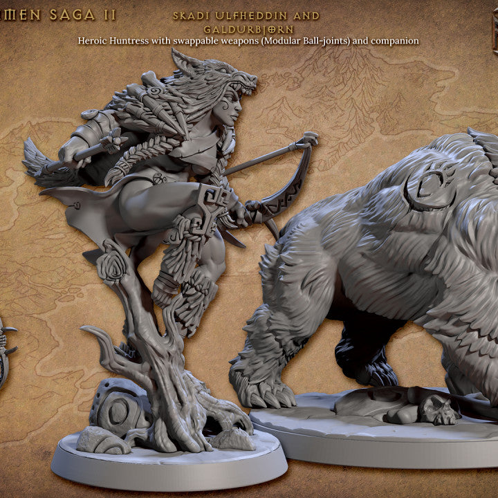 Bear Druid Ranger Companion | Large | Artisan Guild | D&D DnD Pathfinder Miniature
